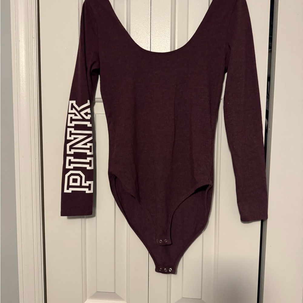 PINK Victoria's Secret Maroon Bodysuit